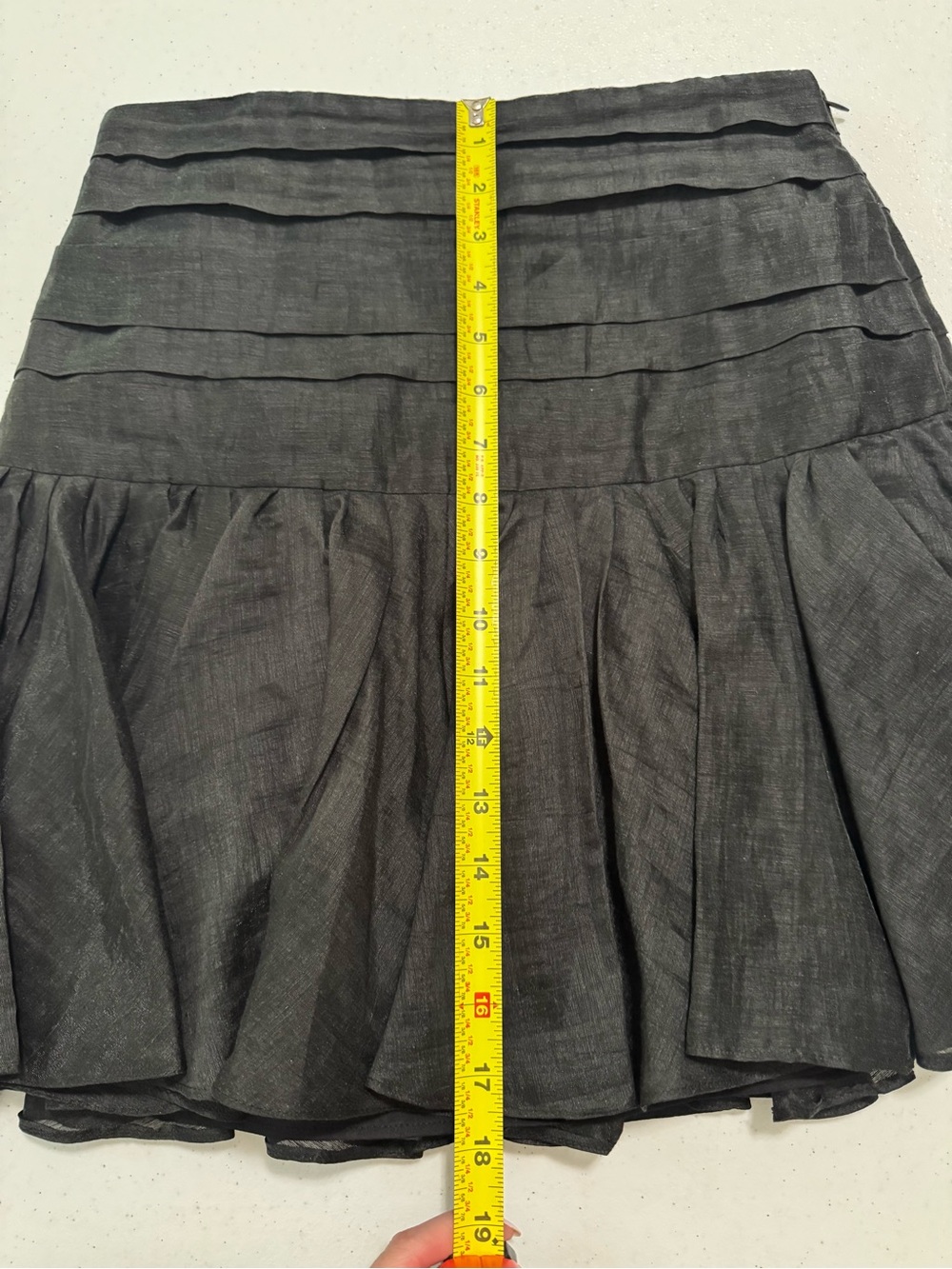 Sandro Linen Blend Ruffle Mini Skirt - Picture 11 of 11